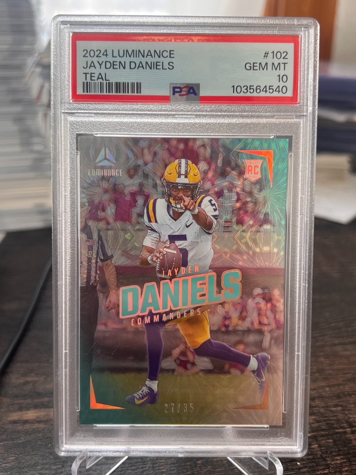 Jayden Daniels Panini Luminance #102 Teal