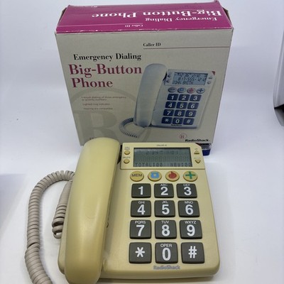 RadioShack One Touch Dialing   Big Button Emergency Dialing   Caller ID #43-3901