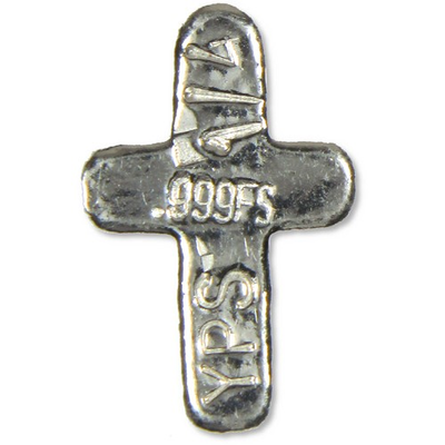 #ad 1 4 oz .999 Hand Poured Silver Cross SKU:OPC220 $33.99