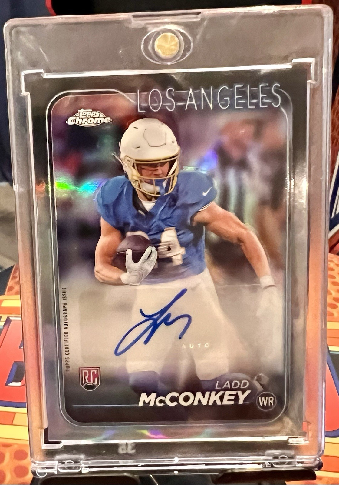 2024 Topps Chrome - Rookie Autographs Ladd McConkey #RA-LM (AU, RC)