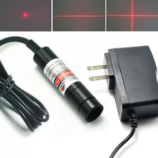 Positioning Dot Line Cross 10mW 635nm Red Focusable Laser Module 5V Adapter