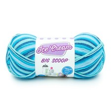  1 Skein Lion Brand Yarn 922-248C Ice Cream Big Scoop Baby Yarn, Blue Raspberry