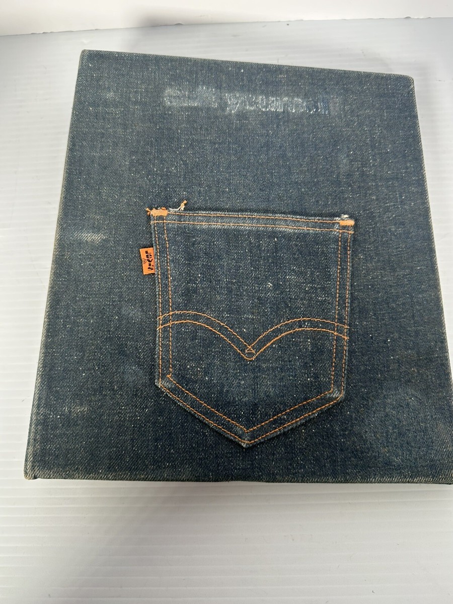 1960’s LEVI'S  ”S TYPE” DENIM BINDER Vintage Levi's Blue Denim Hard Cover 3 Ring Binder Notebook