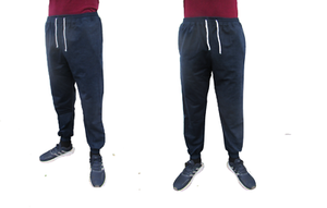 navy velour tracksuit bottoms