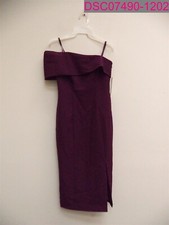 Eliza J Women's Off the Shoulder Scuba Crepe Cocktail Dress Plum Purple Size 4