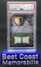 Jesus Luzardo 2020 Topps Triple Threads Auto #RFPAR-JL ONYX #09/35 RC PSA 8.5