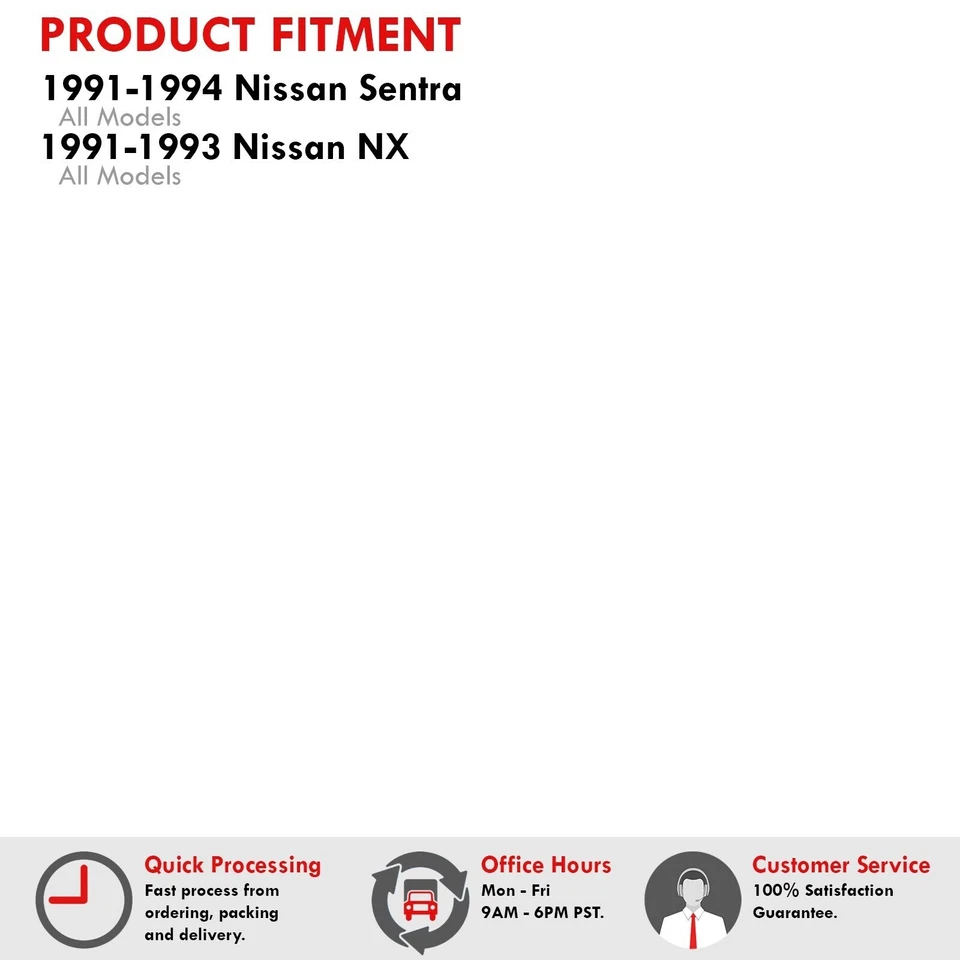 Red 4PC F+R Racing Stainless Steel Brake Line Kit For 1991-1994 Nissan Sentra NX Foto 4 de 4