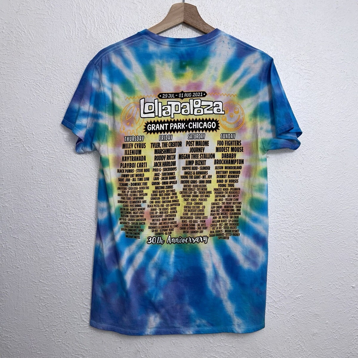 Lollapalooza Grant Park Chicago 2021 Tee Tye Dye T-Shirt Short - Main Image