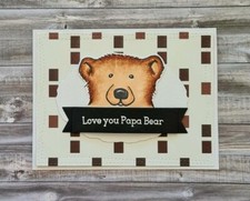 Handmade Card ?? Love You Papa Bear Happy Father's Day Happy Birthda Best Dad ??
