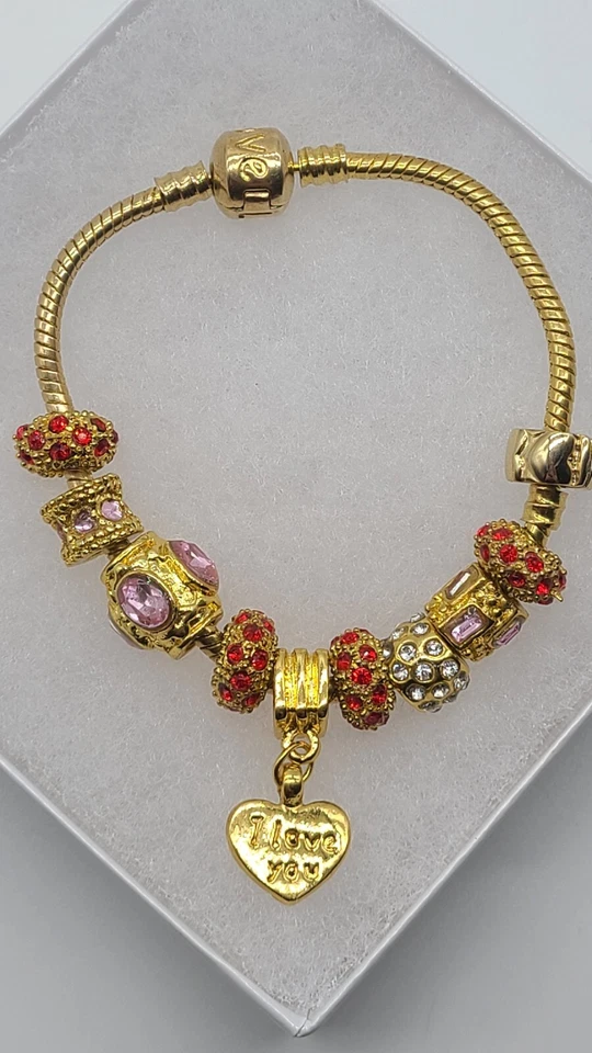 Pulsera Love con Pugster y dijes europeos  Foto 4 de 4