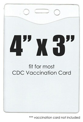 10 25 50 100 CDC Vaccination Record Card Badge Holders Vertical 4