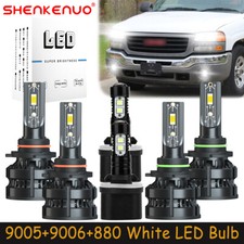 For GMC Sierra 1500HD 2500HD 3500 2001-02 LED Headlights Bulb Hi Lo Fog Light Z8