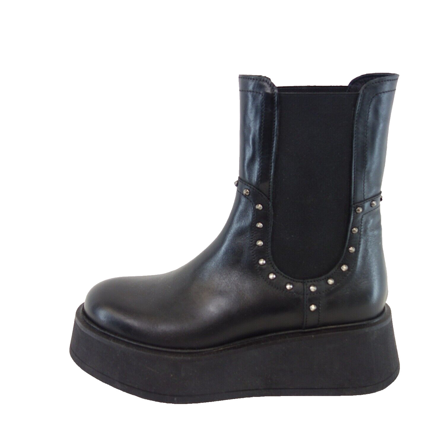 Ботинки Челси Stiefeletten Schwarz Leder Gr 37 Neu от BUKELA Schuhe.