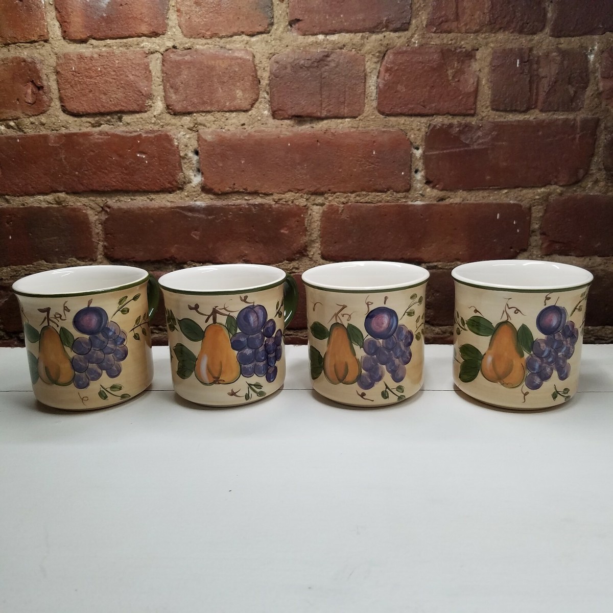 Gibson Everyday China Handpainted Set of Mugs Cups 3