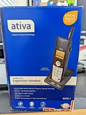 NEW Ativa 5.8 GHz Digital Technology Cordless Expansion Handset