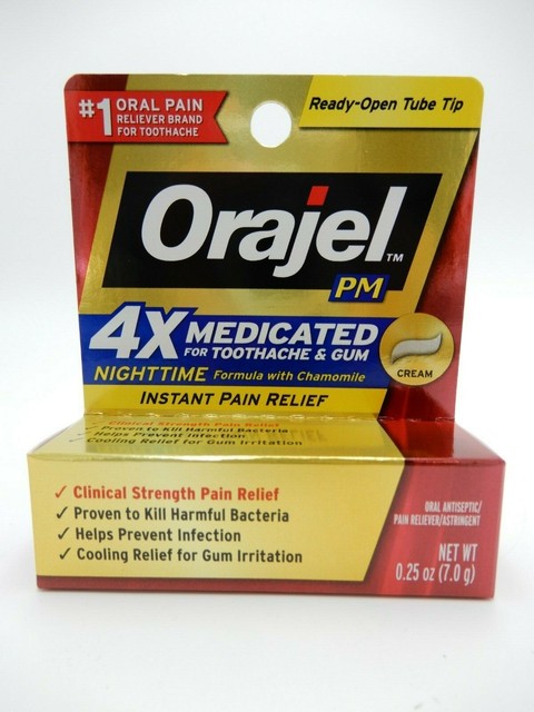 orajel pm long lasting toothache pain relief cream oz