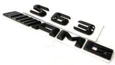 #1 BLACK S63 + AMG REPLACEMENT FOR MERCEDES REAR TRUNK EMBLEM BADGE NAMEPLATE