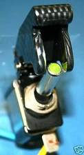 Carbon Fiber Illuminated Green Led Toggle Switch New