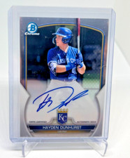 2023 Bowman Chrome HAYDEN DUNHURST 1st RC On Card AUTO Royals
