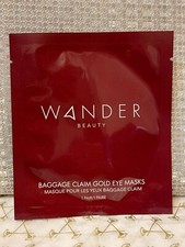 Image of Wander Beauty Baggage Claim Gold Eye Masks 1 Pair New