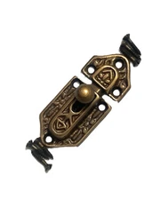 Victorian Cabinet Latch Cast Antique Brass Farm House Vintage look