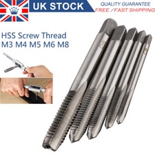 5pcs HSS Machine Screw Thread Metric Plug Tap 3mm 4mm 5mm 6mm 8mm M3-M8 Set Kit