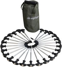 24+1 Zelthäringe Bivvy T-Pegs 20cm Heavy + T...