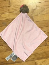 Just One You Monkey Pink Polka Dot Rattle Security Blanket/Lovey