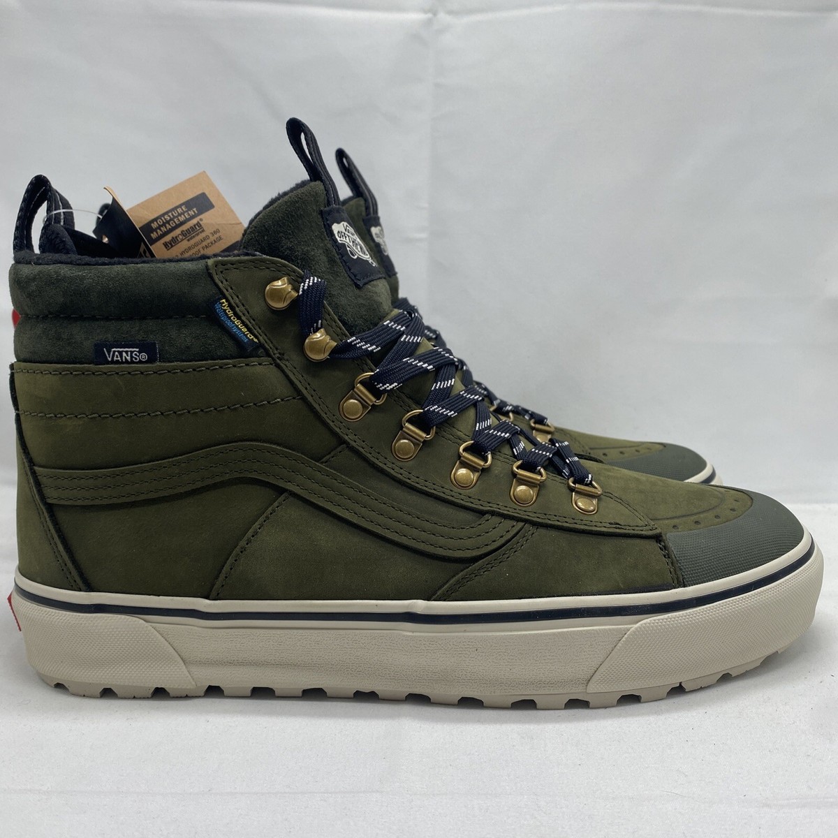 VANS Sk8 Hi MTE-2, Mens Sz 7.5 / Womens 9, Olive Green White Black