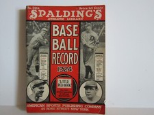 Spalding's Official Base Ball Record 1924. Cover photos of Ruth, Hornsby, etc.