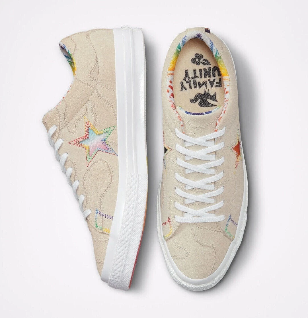 Converse egret top white rainbow exclusive