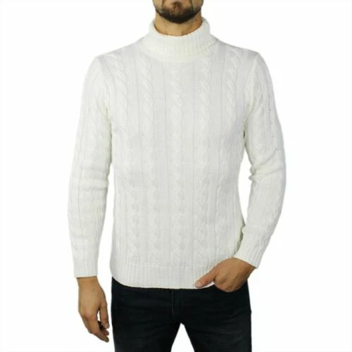 Maglioni e cardigan da uomo bianche in lana