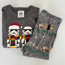 Hanna Andersson Star Wars Holiday/Christmas Pajamas Stormtrooper Size 10 Boy Uni
