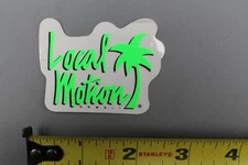 Local Motion Hawaii Clear Neon Green Palm Tree 80's LM2 Vintage Surfing STICKER