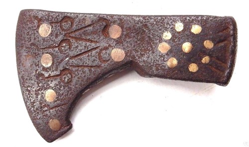 IRON & BRONZE HAND FORGED OTTOMAN EMPIRE BATTLE AXE 1300-1600s ISTANBUL