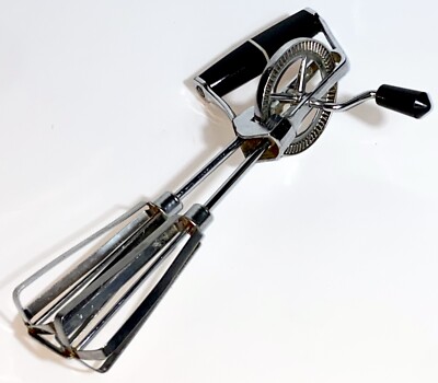 Vintage Egg Beater Hand Crank Mixer Stainless Steel Manual