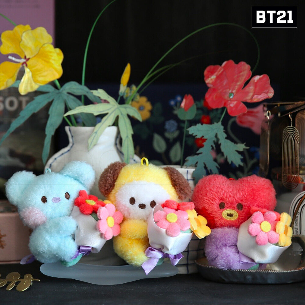 BTS BT21 Official Goods minini PLUSH KEYRING BOUQUET Ver +