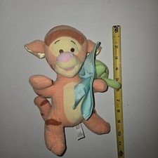 Disney Winnie the Pooh plush Tigger baby w/ frog blankie Fisher Price 10" 2005