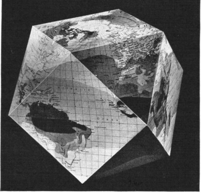Dymaxion Globe Buckminster Fuller 1927 Geometric World Map Archival Art Print