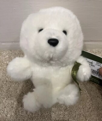 Harrods kleine weiße Robbe Plüschtier Kuscheltier - Neu mit Etikett