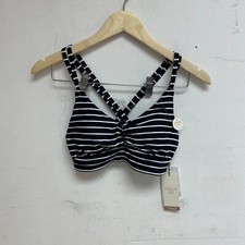 Calia Women's Runched Front Cross Back Racerback Top Stripe Black WSA23204PRT