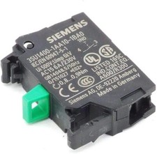 8 Pack Siemens 3SU14001AA101BA0 Contact Block SPST-NO Screw Terminal Front Plate