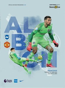 BRIGHTON v MANCHESTER UNITED 30/6/2020 OFFICIAL PROGRAMME ...