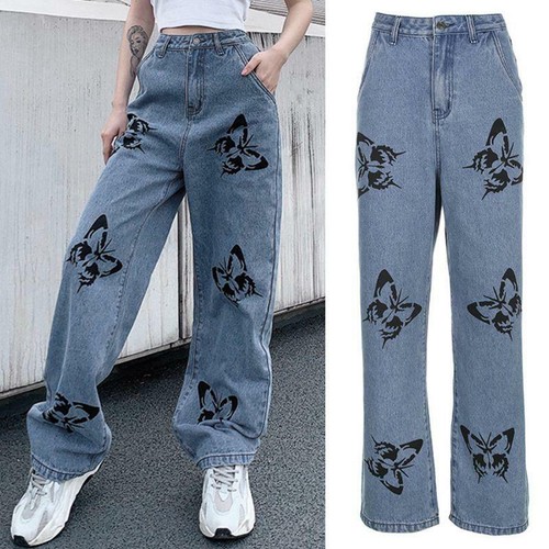 Women High Waist Baggy Jeans Harajuku 
