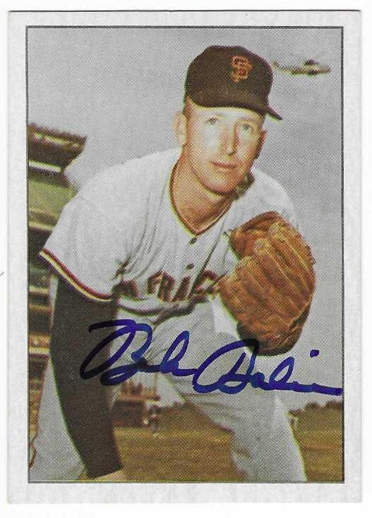BOB BOLIN 1978 TCMA AUTOGRAPHED SIGNED # 109 SAN FRANCISCO GIANTS ...
