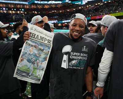 Saquon Barkley Super Bowl LIX Champion News Philadelphia Eagles 8x10 NFL Photo