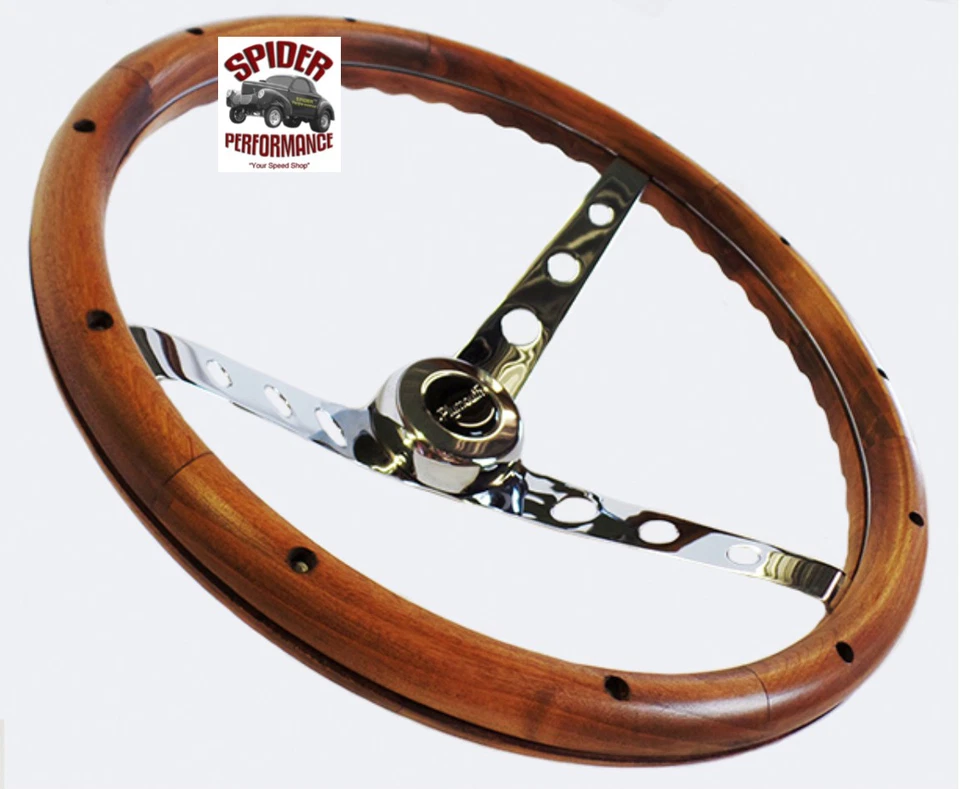 Volante de madera Plymouth 1968-1969 15" clásico nogal Foto 2 de 4