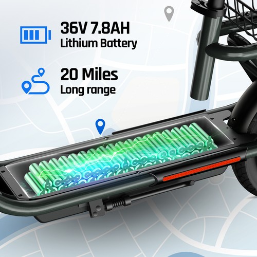 NEW 12" Electric Scooter for Adults Foldable Peak 650W motor E-Scooter with Seat - Picture 3 of 13