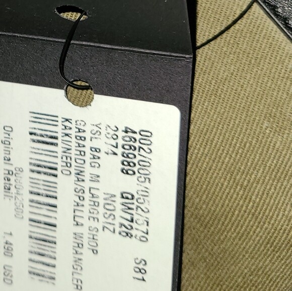 Saint Laurent Lg Wrangler Borsa Convertibile Verde