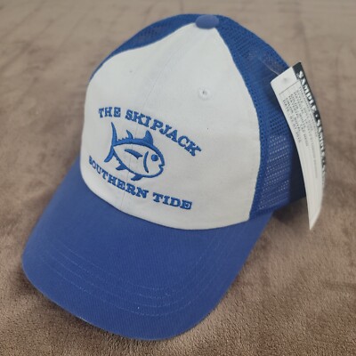 Southern Tide Skipjack Trucker Hat Cap Adjustable Snapback Blue/White Sample